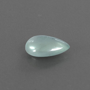 1.36캐럿 천연 라이트 블루 그린 아쿠아마린, 투명한, 10.2×7.1 mm, 투명/반투명