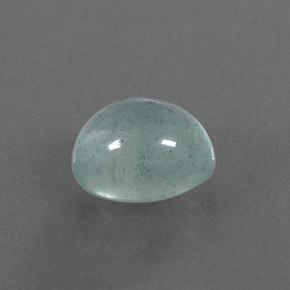 3.39캐럿 천연 라이트 블루 그린 아쿠아마린, 투명한, 9.8×7.9 mm, 투명/반투명
