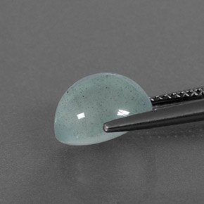 3.39캐럿 천연 라이트 블루 그린 아쿠아마린, 투명한, 9.8×7.9 mm, 투명/반투명
