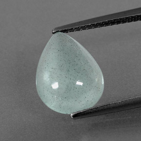 3.38캐럿 천연 라이트 블루 그린 아쿠아마린, 투명한, 12.2×9.4 mm, 투명/반투명