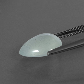 3.20캐럿 천연 라이트 블루 그린 아쿠아마린, 투명한, 11×9.6 mm, 투명/반투명