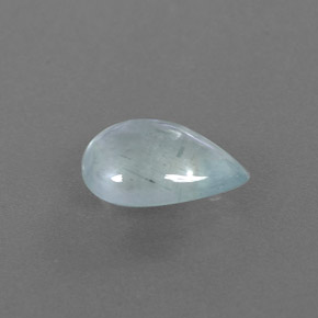2.29캐럿 천연 라이트 블루 그린 아쿠아마린, 투명한, 11.4×8.6 mm, 투명/반투명