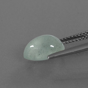 2.54캐럿 천연 라이트 블루 그린 아쿠아마린, 투명한, 10.2×7 mm, 투명/반투명