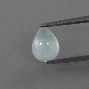 2.03캐럿 천연 라이트 블루 그린 아쿠아마린, 투명한, 9.5×7.3 mm, 투명/반투명