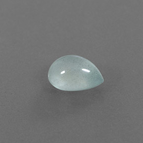 2.03캐럿 천연 라이트 블루 그린 아쿠아마린, 투명한, 9.5×7.3 mm, 투명/반투명