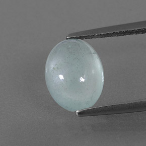 2.57캐럿 천연 라이트 블루 그린 아쿠아마린, 투명한, 9.9×7.7 mm, 투명/반투명