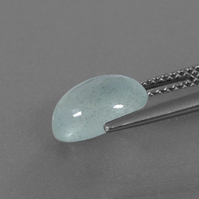 2.57캐럿 천연 라이트 블루 그린 아쿠아마린, 투명한, 9.9×7.7 mm, 투명/반투명