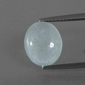 2.39캐럿 천연 라이트 블루 그린 아쿠아마린, 투명한, 10.2×8.6 mm, 투명/반투명