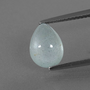 2.25캐럿 천연 라이트 그린 블루 아쿠아마린, 투명한, 9.8×7.3 mm, 투명/반투명