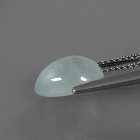 2.25캐럿 천연 라이트 그린 블루 아쿠아마린, 투명한, 9.8×7.3 mm, 투명/반투명