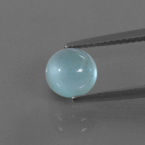 1.64캐럿 천연 라이트 그린 블루 아쿠아마린, 투명한, 7.05 mm, 투명/반투명