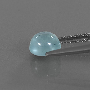1.64캐럿 천연 라이트 그린 블루 아쿠아마린, 투명한, 7.05 mm, 투명/반투명