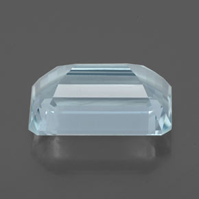 3.93캐럿 천연 라이트 블루 아쿠아마린, 에메랄드 컷, 11.9×7.8 mm, VVS