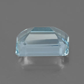2.13캐럿 천연 라이트 블루 아쿠아마린, 에메랄드 컷, 9.3×6.5 mm, VVS