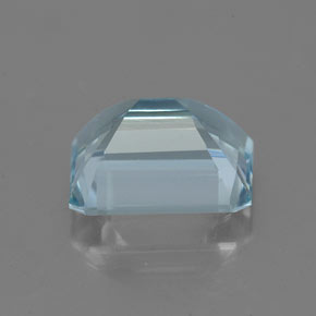 2.20캐럿 천연 라이트 블루 아쿠아마린, 에메랄드 컷, 8.7×7.2 mm, VVS