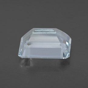 4.04캐럿 천연 라이트 블루 아쿠아마린, 에메랄드 컷, 11.1×8.4 mm, VVS