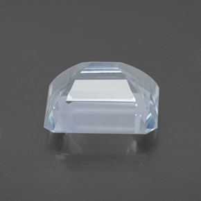 4.19캐럿 천연 라이트 블루 아쿠아마린, 에메랄드 컷, 10.6×9 mm, VVS