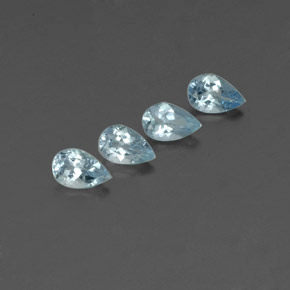캐럿 천연 라이트 블루 아쿠아마린 보석, 배 모양, 6.1×4 mm, VVS-VS