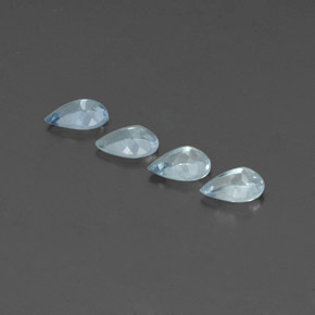 캐럿 천연 라이트 블루 아쿠아마린 보석, 배 모양, 6.1×4 mm, VVS-VS