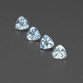 캐럿 천연 라이트 블루 아쿠아마린 보석, 트릴리언, 5.1×5 mm, VVS