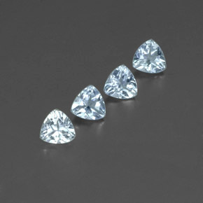 캐럿 천연 라이트 블루 아쿠아마린 보석, 트릴리언, 5.1×5 mm, VVS