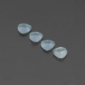 캐럿 천연 라이트 블루 아쿠아마린 보석, 트릴리언, 5.1×5 mm, VVS