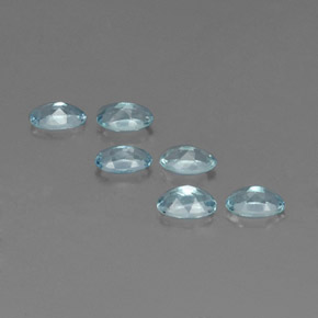 캐럿 천연 라이트 블루 아쿠아마린 보석, 타원형 컷, 5.1×3.2 mm, VVS