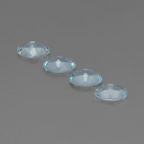 캐럿 천연 라이트 블루 아쿠아마린 보석, 타원형 컷, 7×5.1 mm, VVS-VS