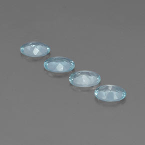 캐럿 천연 라이트 블루 아쿠아마린 보석, 타원형 컷, 7.1×5.1 mm, VS