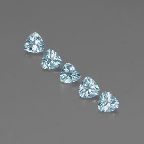 캐럿 천연 라이트 블루 아쿠아마린 보석, 트릴리언, 4.3×4.2 mm, VVS-VS