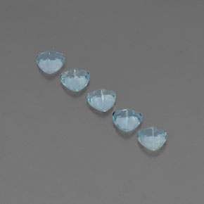 캐럿 천연 라이트 블루 아쿠아마린 보석, 트릴리언, 4.3×4.2 mm, VVS-VS
