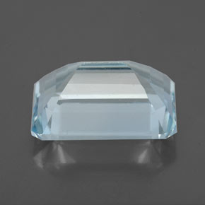 4.37캐럿 천연 라이트 블루 아쿠아마린, 에메랄드 컷, 11.8×8.4 mm, VS