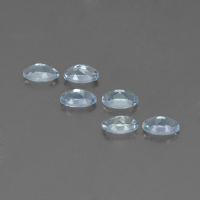 캐럿 천연 라이트 블루 아쿠아마린 보석, 타원형 컷, 5×3.1 mm, VS