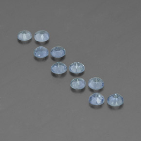 캐럿 천연 라이트 블루 아쿠아마린 보석, 라운드 컷, 3.81 mm, VS