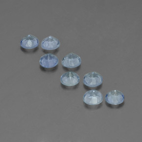 캐럿 천연 라이트 블루 아쿠아마린 보석, 라운드 컷, 4.20 mm, VS