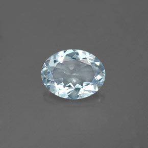 1.38캐럿 천연 라이트 그린 블루 아쿠아마린, 타원형 컷, 9.1×7.1 mm, VS