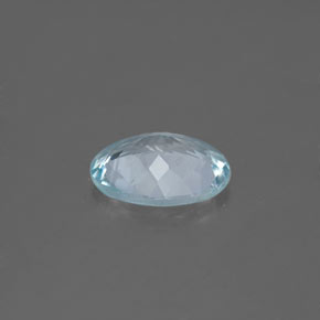 1.38캐럿 천연 라이트 그린 블루 아쿠아마린, 타원형 컷, 9.1×7.1 mm, VS
