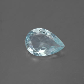 1.28캐럿 천연 라이트 그린 블루 아쿠아마린, 배 모양, 9.9×7 mm, VS