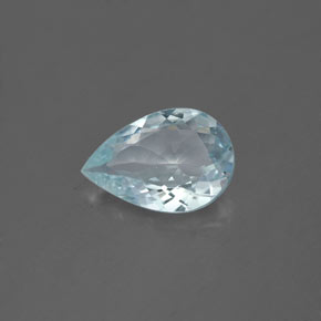 1.28캐럿 천연 라이트 그린 블루 아쿠아마린, 배 모양, 9.9×7 mm, VS
