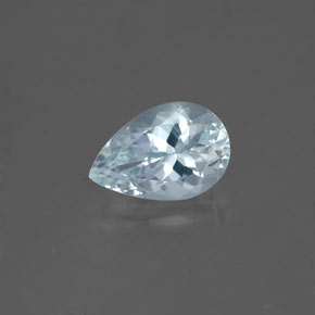 1.29캐럿 천연 라이트 그린 블루 아쿠아마린, 배 모양, 9.1×6.1 mm, VVS