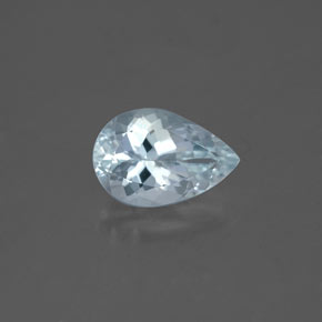 1.29캐럿 천연 라이트 그린 블루 아쿠아마린, 배 모양, 9.1×6.1 mm, VVS