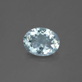 1.61캐럿 천연 라이트 그린 블루 아쿠아마린, 타원형 컷, 9.1×7.1 mm, VS