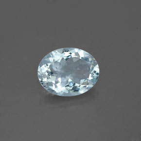 1.61캐럿 천연 라이트 그린 블루 아쿠아마린, 타원형 컷, 9.1×7.1 mm, VS