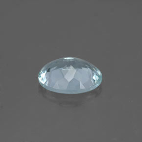 1.61캐럿 천연 라이트 그린 블루 아쿠아마린, 타원형 컷, 9.1×7.1 mm, VS
