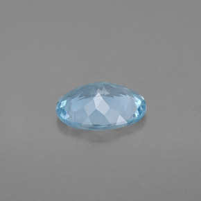 1.37캐럿 천연 라이트 그린 블루 아쿠아마린, 타원형 컷, 9.2×7.1 mm, VS