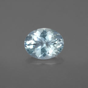 1.66캐럿 천연 라이트 그린 블루 아쿠아마린, 타원형 컷, 9.1×7.2 mm, VS