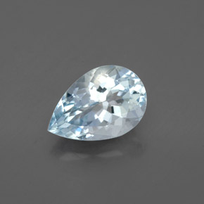 1.34캐럿 천연 라이트 그린 블루 아쿠아마린, 배 모양, 9.1×6.2 mm, VS