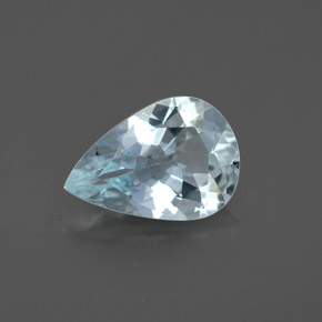1.36캐럿 천연 라이트 그린 블루 아쿠아마린, 배 모양, 10.1×7 mm, VS