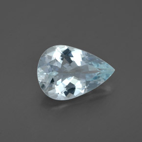 1.36캐럿 천연 라이트 그린 블루 아쿠아마린, 배 모양, 10.1×7 mm, VS