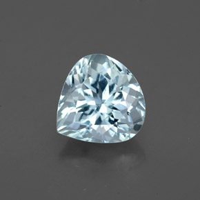 1.25캐럿 천연 라이트 그린 블루 아쿠아마린, 배 모양, 7.1×7.1 mm, VS